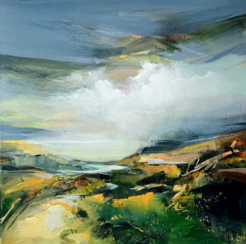 Green etude di Irina Laube, Pittura in vendita su Singulart