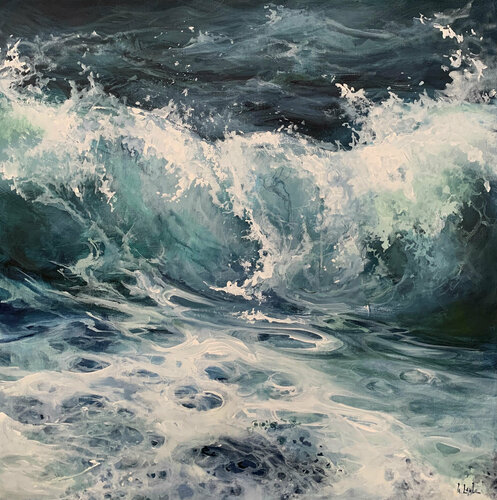Ocean cubes V di Irina Laube, Pittura in vendita su Singulart