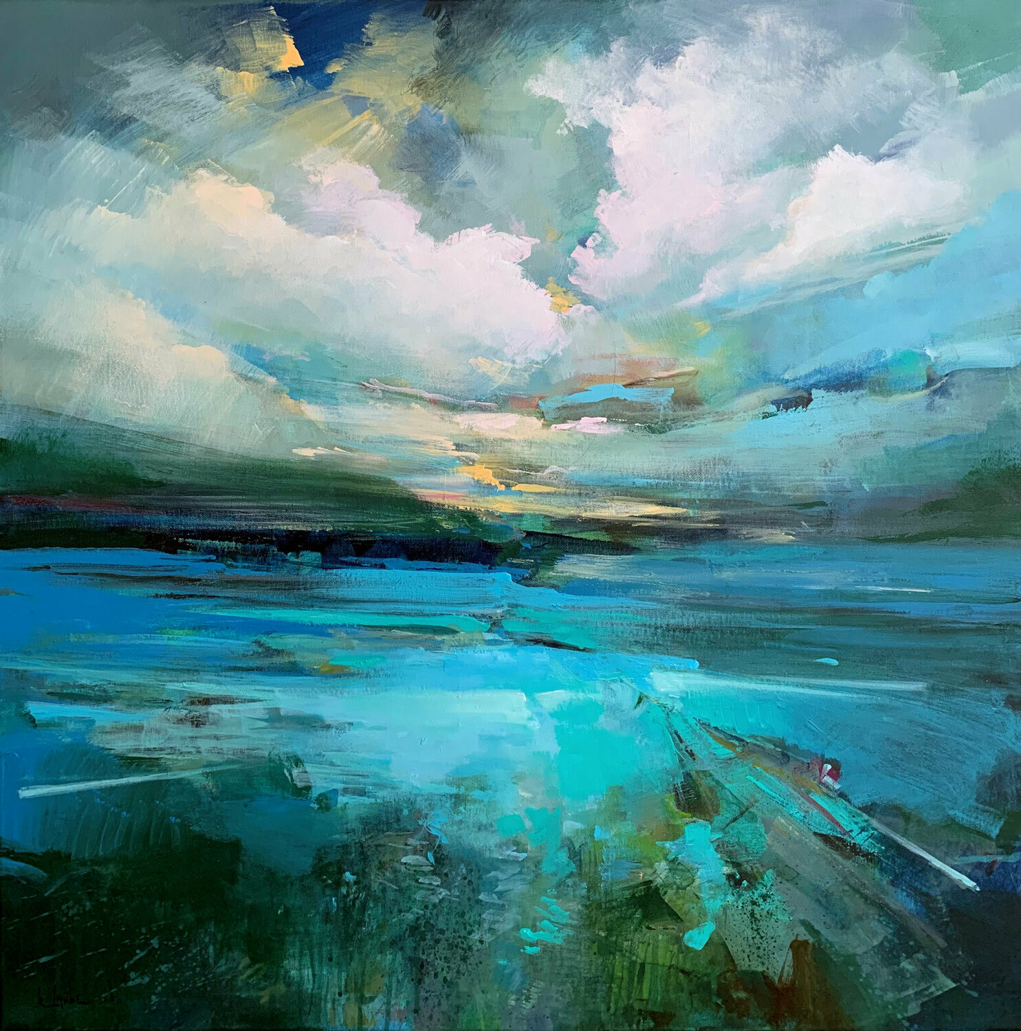 Clouds over the lake Irina Laube