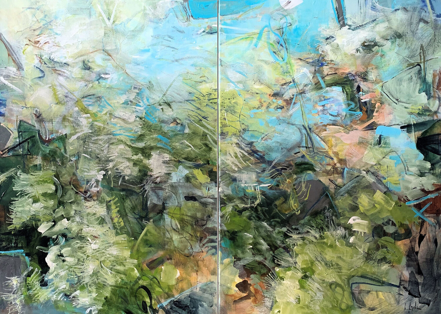The green labyrinth (diptych) Irina Laube
