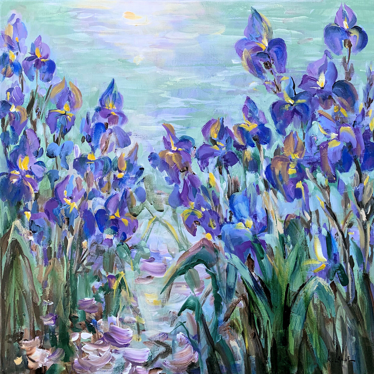 Blue irises III Irina Laube
