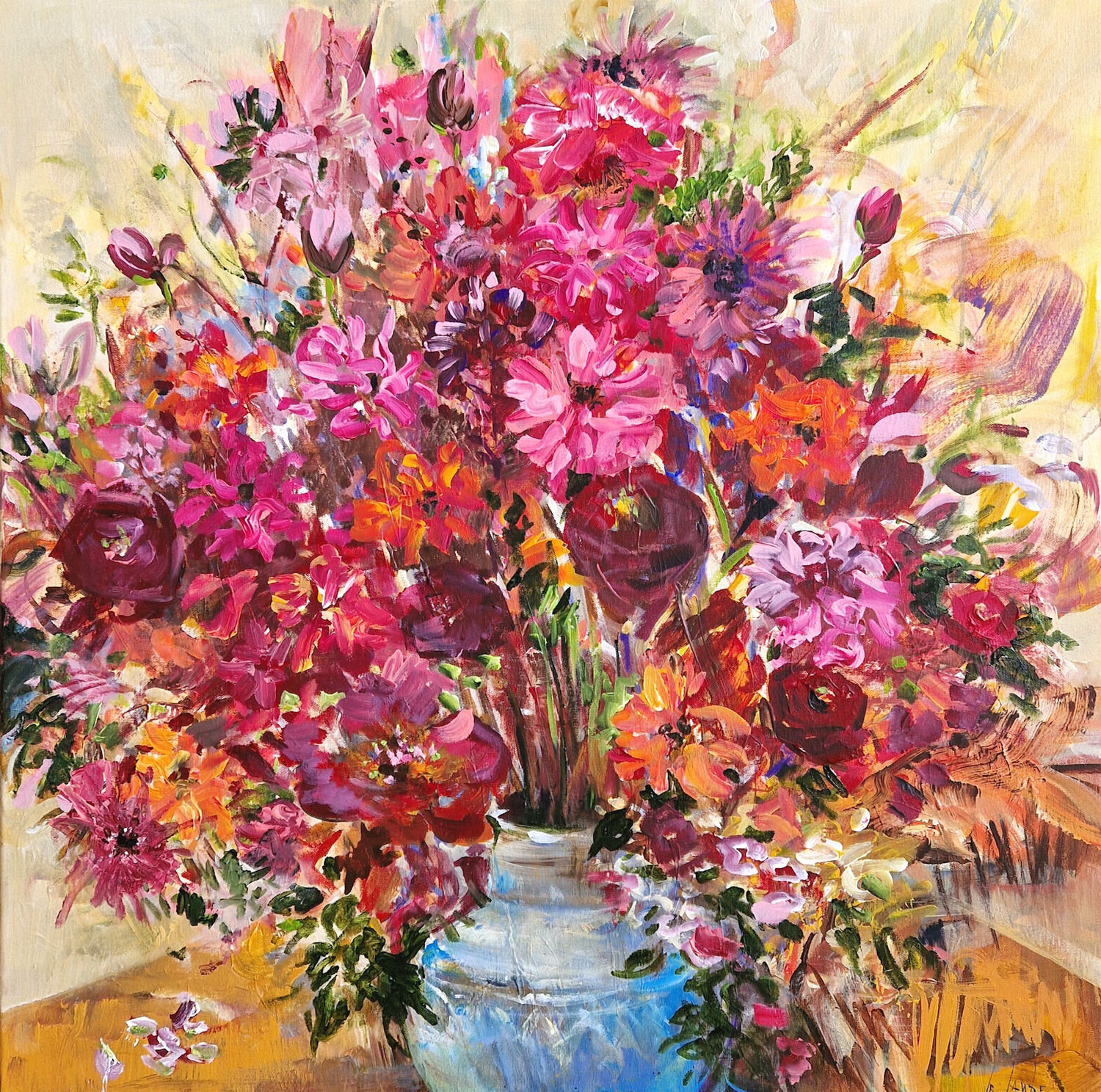 Bouquet of flowers Irina Laube Originalgemälde zu verkaufen