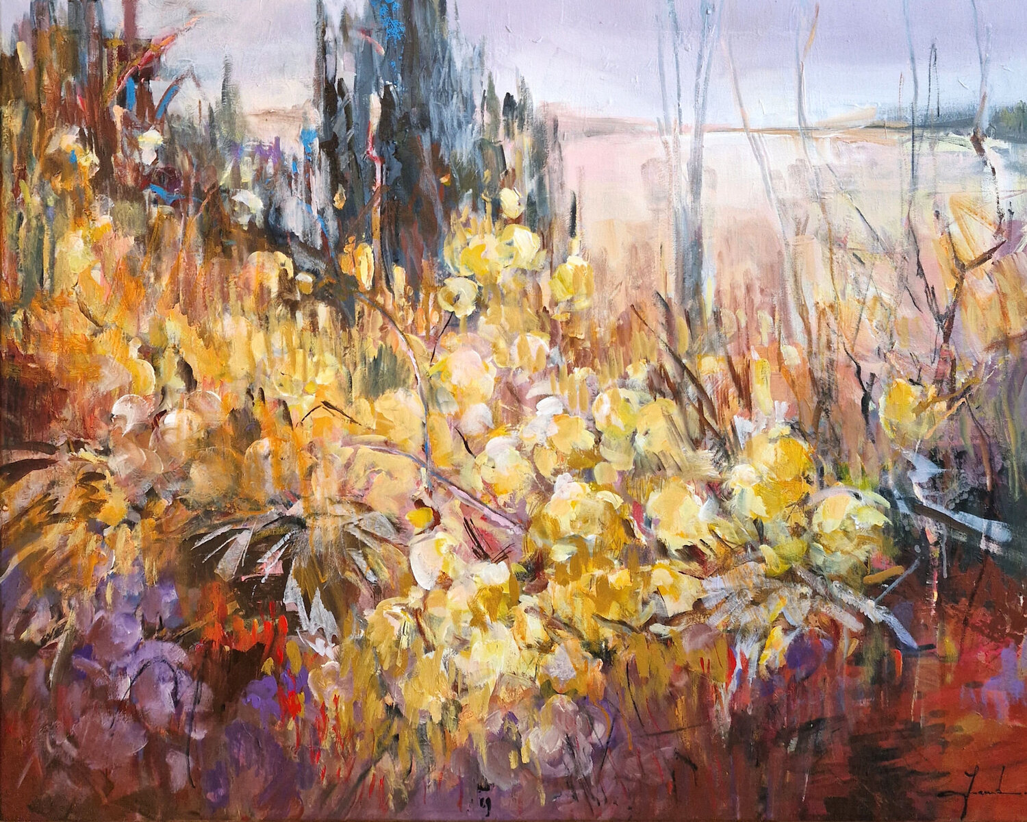 The magic of flowers II Irina Laube Originalgemälde zu verkaufen