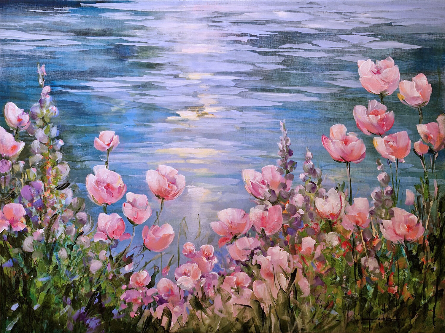 Reflection of Spring Irina Laube Original painting for sale