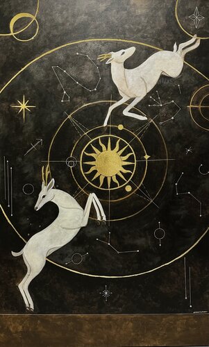 Celestial dance di Margarita Kunizheva, Pittura in vendita su Singulart