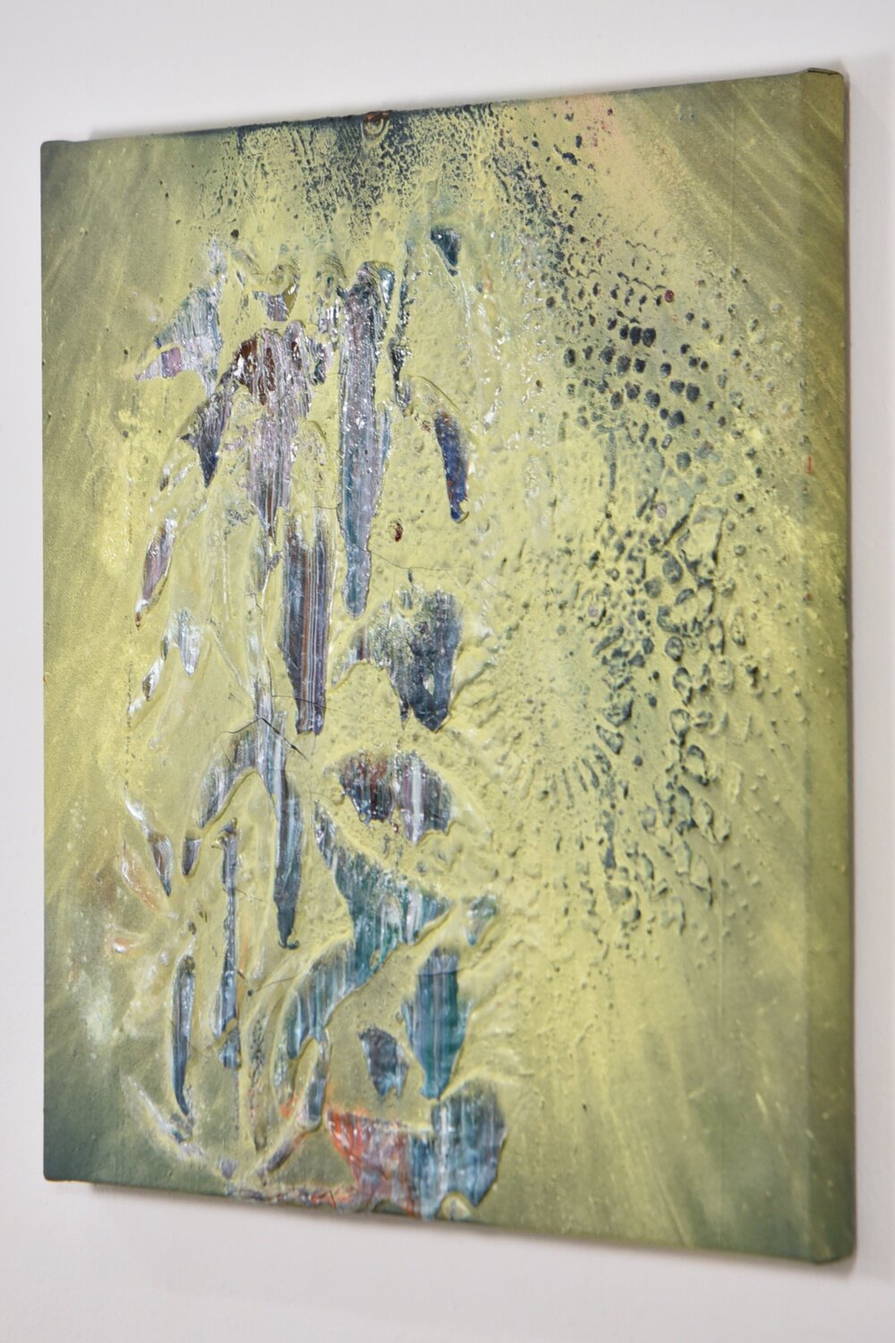 原画】抽象画 虹と雨 約273×220mm（F3サイズ）送料無料 絵画 La