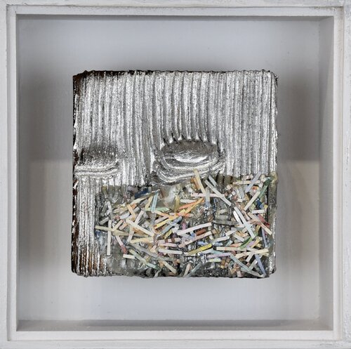 O.T. aus dem Zyklus "Cashcow: Goldene und Silberne Transformation" van Thomas Girbl, Schilderij te koop op Singulart