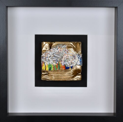 O.T. aus dem Zyklus "Cashcow: Goldene und Silberne Transformation" van Thomas Girbl, Schilderij te koop op Singulart