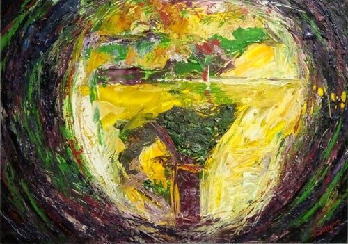 "Rene Magritte yacht" van Kyrylo Bondarenko, Schilderij te koop op Singulart