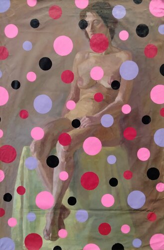 "Yayoi Kusama Naked Woman" de Kyrylo Bondarenko, Pintura a la venta en Singulart