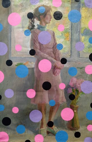 "Yayoi Kusama Woman" von Kyrylo Bondarenko, Malerei kaufen auf Singulart