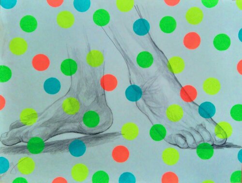 "Yayoi Kusama legs" de Kyrylo Bondarenko, Pintura a la venta en Singulart
