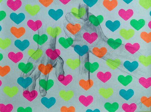 "Yayoi Kusama hands" di Kyrylo Bondarenko, Pittura in vendita su Singulart