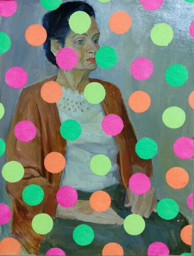 "Yayoi Kusama girl" von Kyrylo Bondarenko, Malerei kaufen auf Singulart