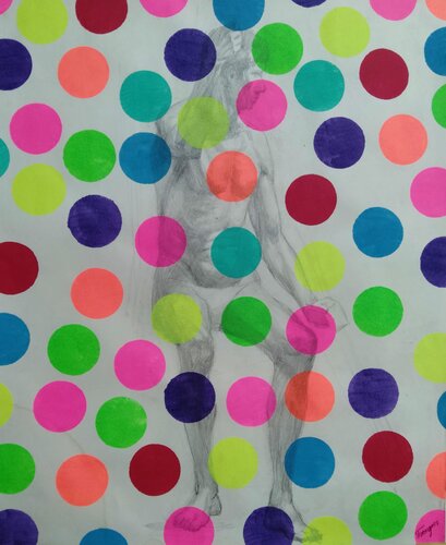 "Yayoi Kusama Grandfather" di Kyrylo Bondarenko, Pittura in vendita su Singulart