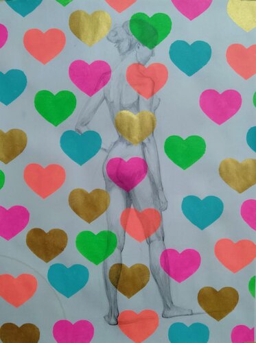 "Yayoi Kusama Hearts" di Kyrylo Bondarenko, Pittura in vendita su Singulart
