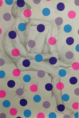"Yayoi Kusama man" by Kyrylo Bondarenko, Painting for Sale on Singulart