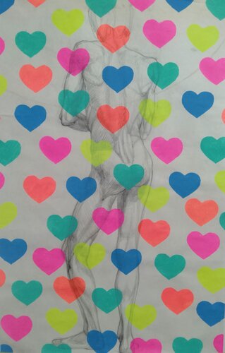 "Yayoi Kusama hearts" di Kyrylo Bondarenko, Pittura in vendita su Singulart
