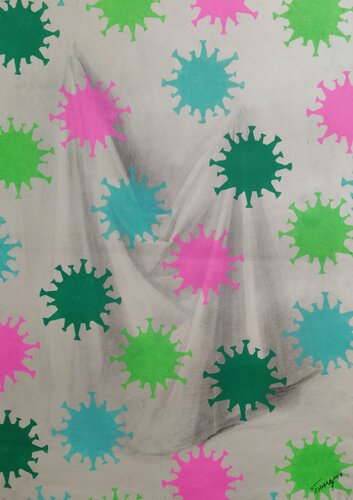 "Banksy coronavirus" di Kyrylo Bondarenko, Pittura in vendita su Singulart