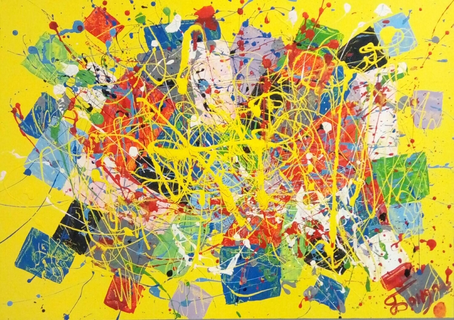 "Jackson pollock pixels" Kyrylo Bondarenko Dipinto originale in vendita