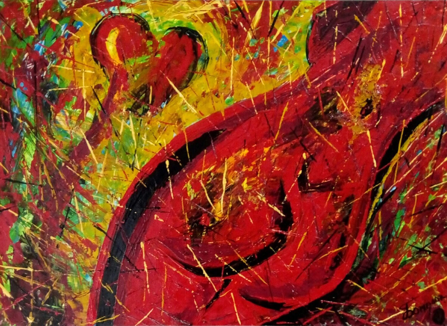 "Pablo picasso heart" Kyrylo Bondarenko Dipinto originale in vendita