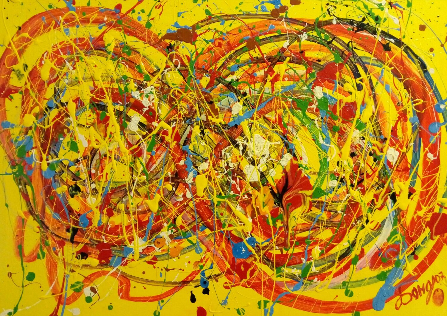 "Jackson pollock dragon" Kyrylo Bondarenko Dipinto originale in vendita