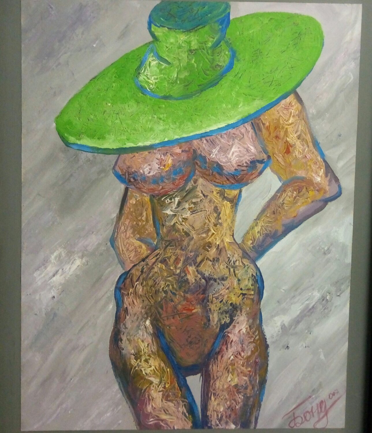"Pablo Picasso Hat" Kyrylo Bondarenko Originalgemälde zu verkaufen