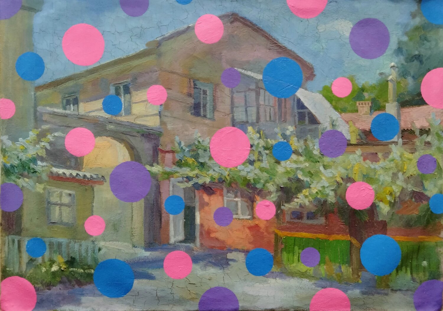 "Odesa Courtyard" Kyrylo Bondarenko Dipinto originale in vendita