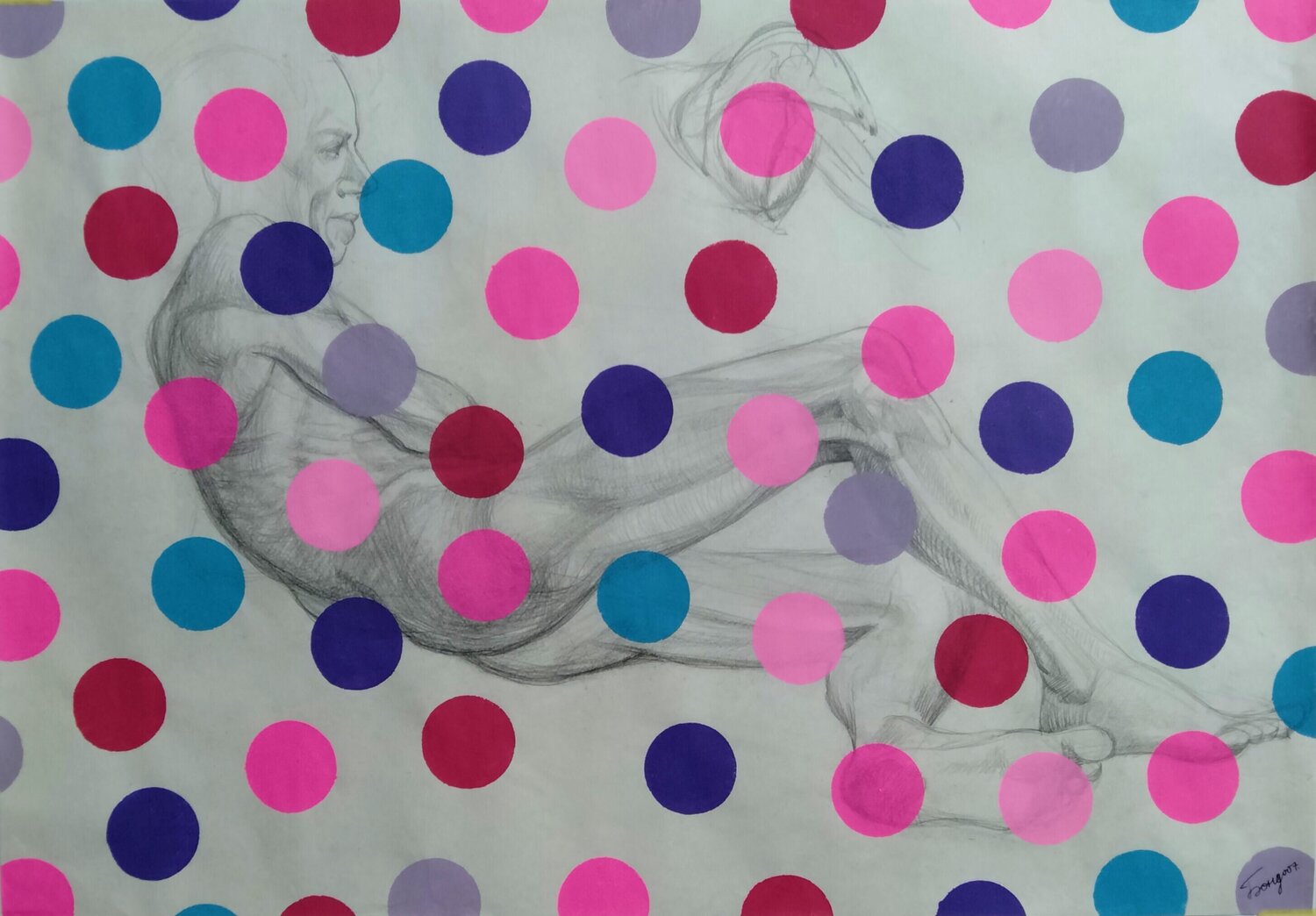 "Yayoi Kusama man" Kyrylo Bondarenko Dipinto originale in vendita