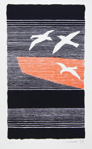 Untitled (Seagulls at Sunset) von Lojze Spacal, Druck kaufen auf Singulart