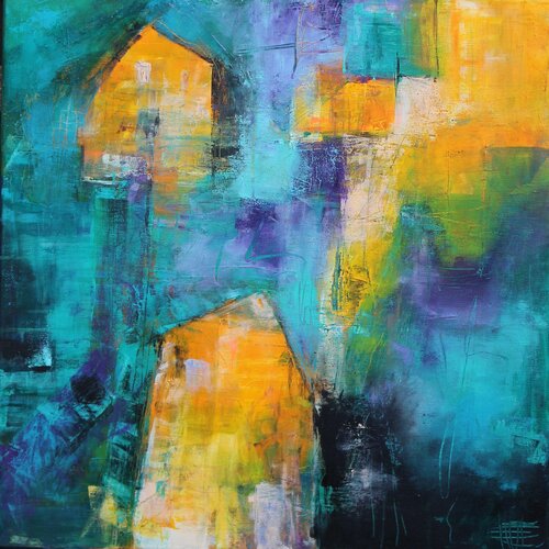 Glänzende Farbklänge 1 van Petra Kirsten, Schilderij te koop op Singulart