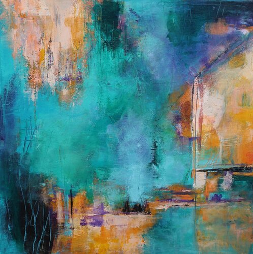 Glänzende Farbklänge 2 van Petra Kirsten, Schilderij te koop op Singulart