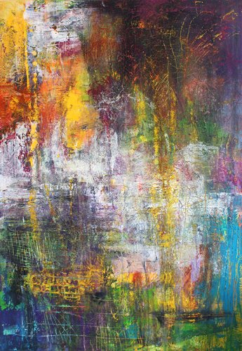 Schichten voller Licht und Leben van Petra Kirsten, Schilderij te koop op Singulart