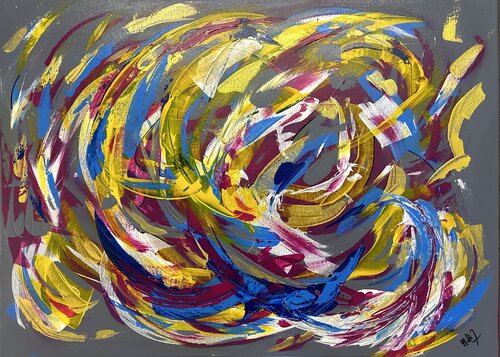 Dancing Waves by Roland Mittermeier, Painting for Sale on Singulart