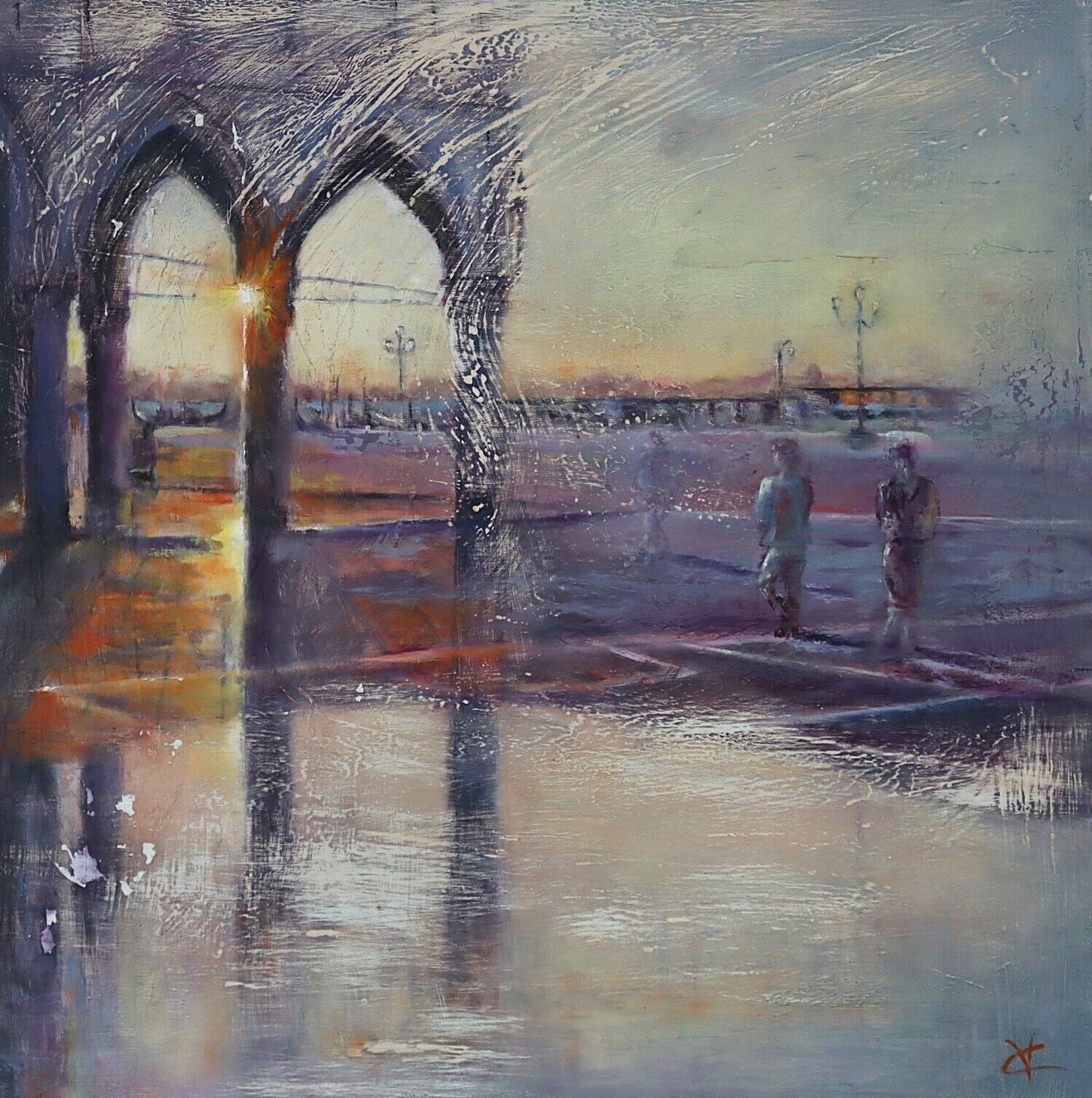 Al calar del sole... Venezia VALNEA CARNIEL Peinture originale à vendre