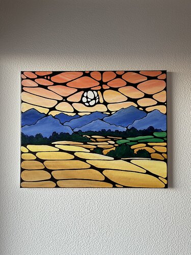 Geometric world by Kseniia Ivanchenko, Painting for Sale on Singulart