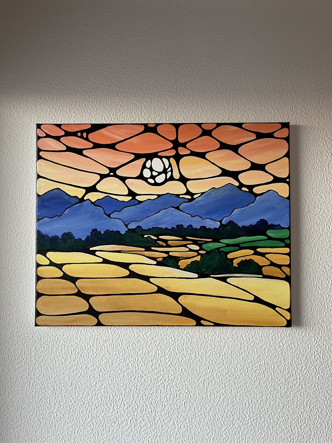 Geometric world Kseniia Ivanchenko Original painting for sale