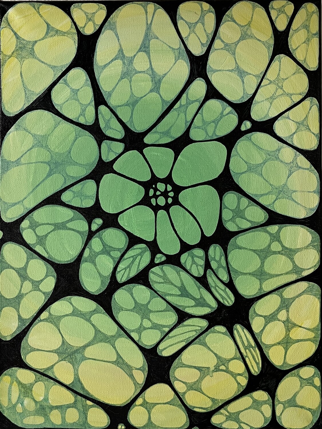 Green flower Kseniia Ivanchenko Peinture originale à vendre