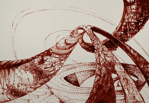 Red Turn van Fabian Ling, Schilderij te koop op Singulart