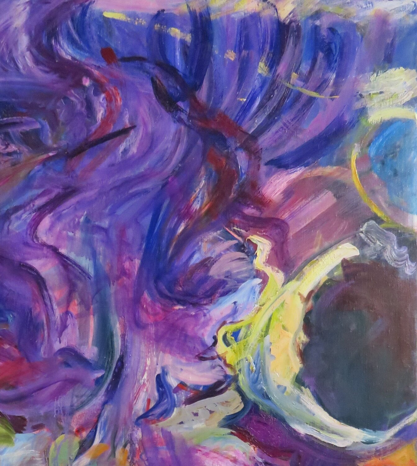Violet Pierre Parsus Origineel schilderij te koop