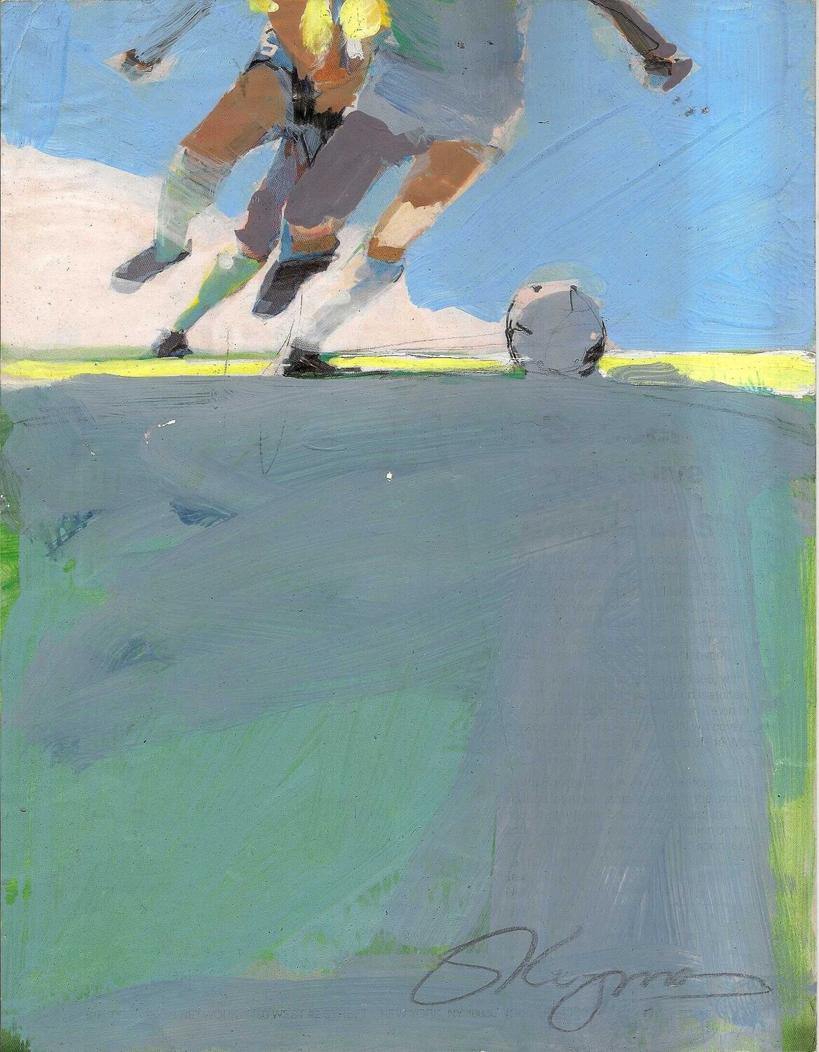 Football Steve Kuzma Dipinto originale in vendita