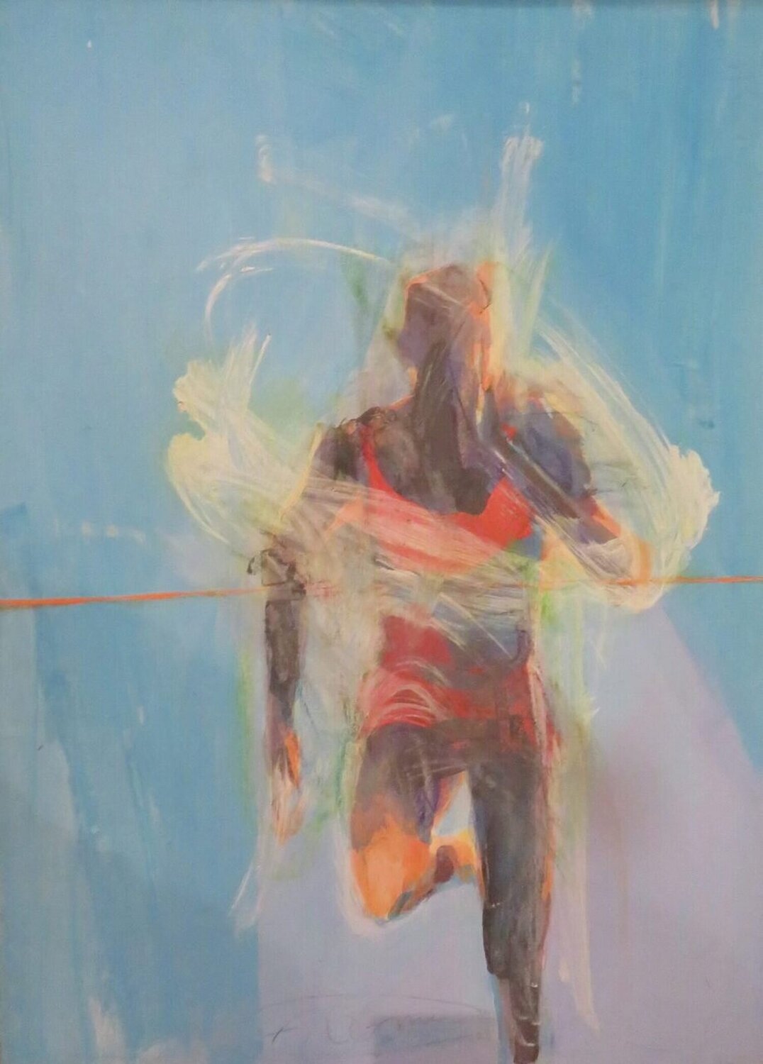 Runner Steve Kuzma Origineel schilderij te koop