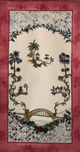 Window Shade - pink de Ursula Sternberg, Pintura a la venta en Singulart