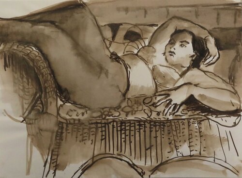 Nude - 4867-h van Ursula Sternberg, Werk op papier te koop op Singulart