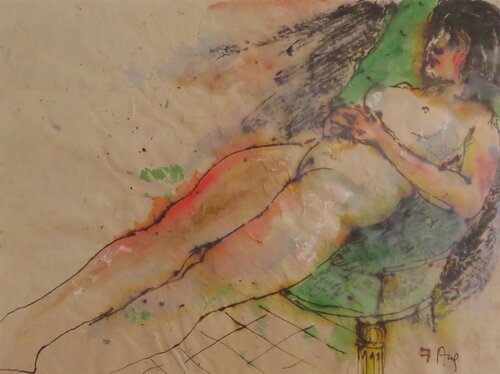 Nude - #1067a par Ursula Sternberg, Œuvre sur papier en vente sur Singulart