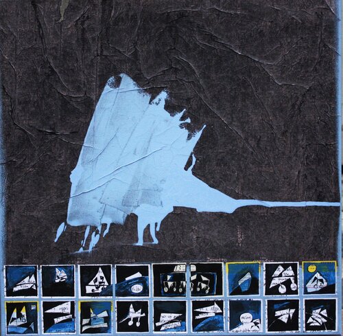 En Bleu la Vie a Bord di Christine Robion, Pittura in vendita su Singulart