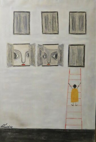 L'échelle par Hamid, Peinture en vente sur Singulart