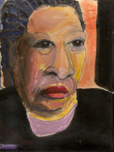 Homage Tony Morrison - New York Portraits #7 by Bob Leach, 회화 for Sale on Singulart