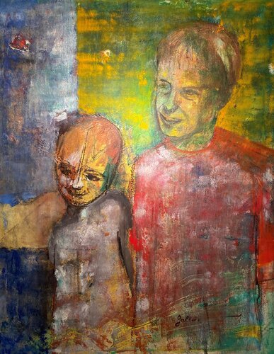 2 FRATELLI van Caroline Gallois, Schilderij te koop op Singulart