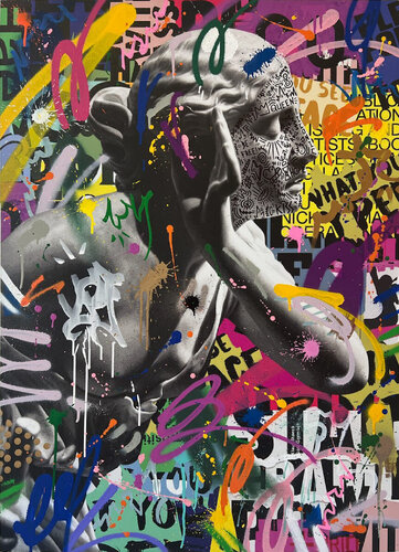 I'M LISTENING  par Rs Artist, Peinture en vente sur Singulart